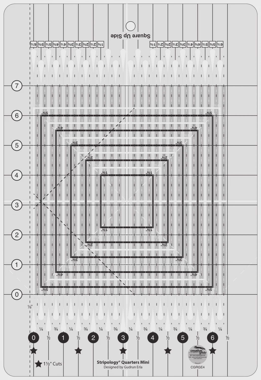 Stripology Quarters Mini Ruler, Creative Grids