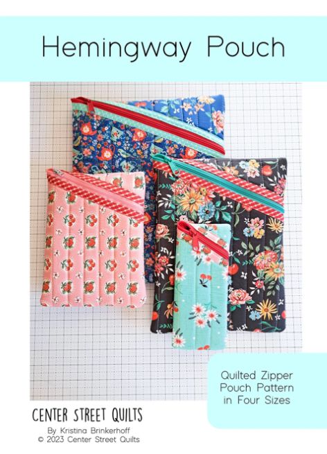 Hemingway Pouch Pattern, Center Street Quilts