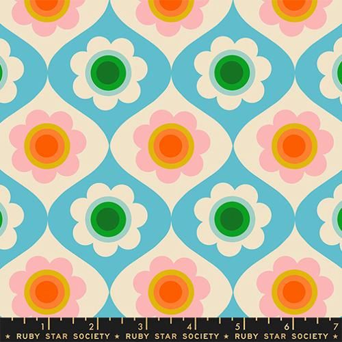 Trinketry Floral in Turquoise, Trinketry by Melody Miller, Ruby Star Society