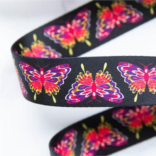 Glow Moth Webbing, Black, Ruby Star Soceity, 1.5"