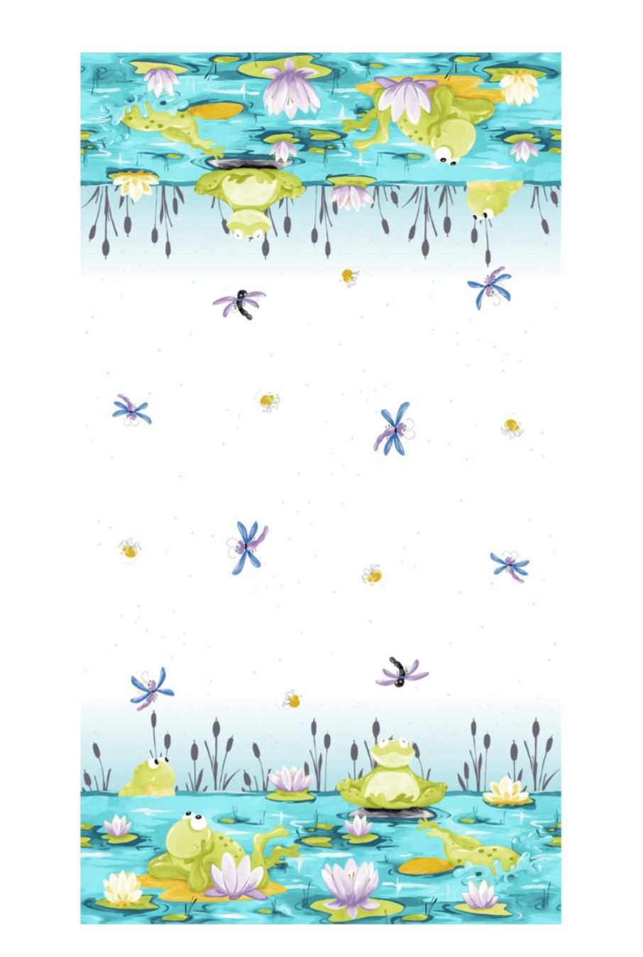 Paul's Pond Double Border in Aqua, Susybee