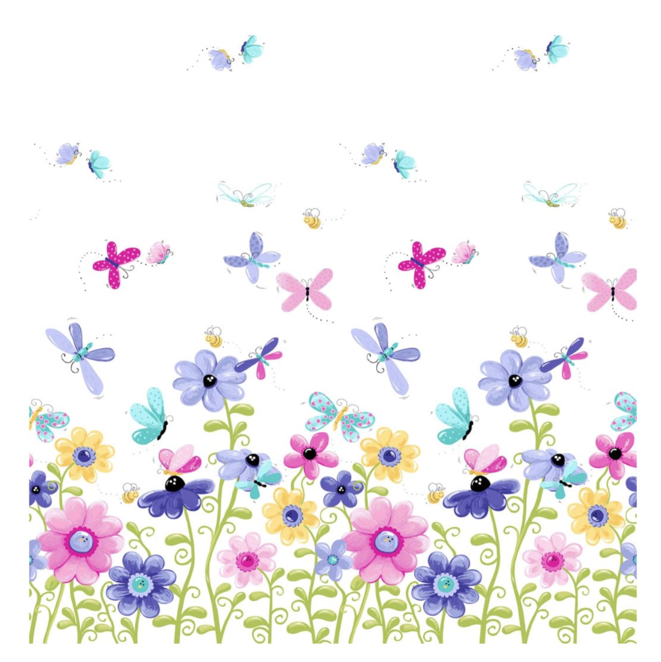 Flutter the Butterfly Double Border in Purple, Susybee