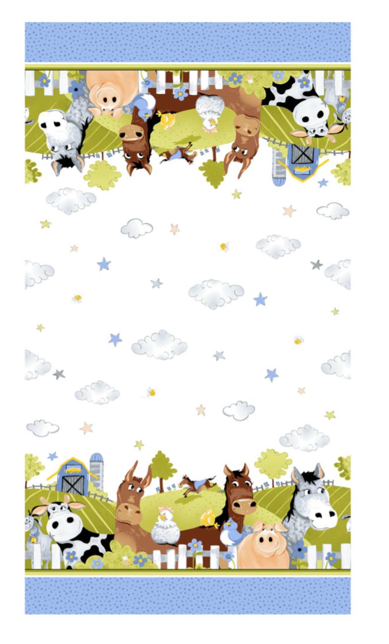 Barnyard Blues Double Border in Denim, Susybee