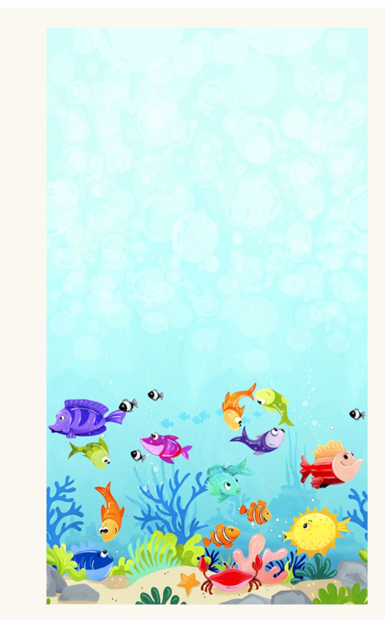Under the Sea Border in Light Blue, Susybee