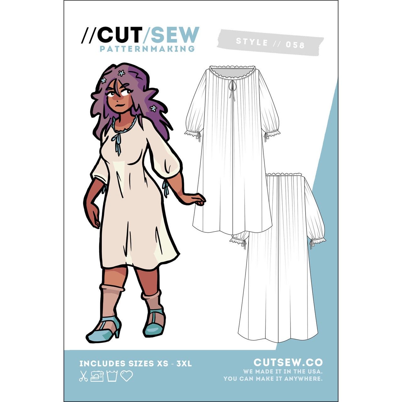 Chemise Pattern, Cut / Sew Patternmaking