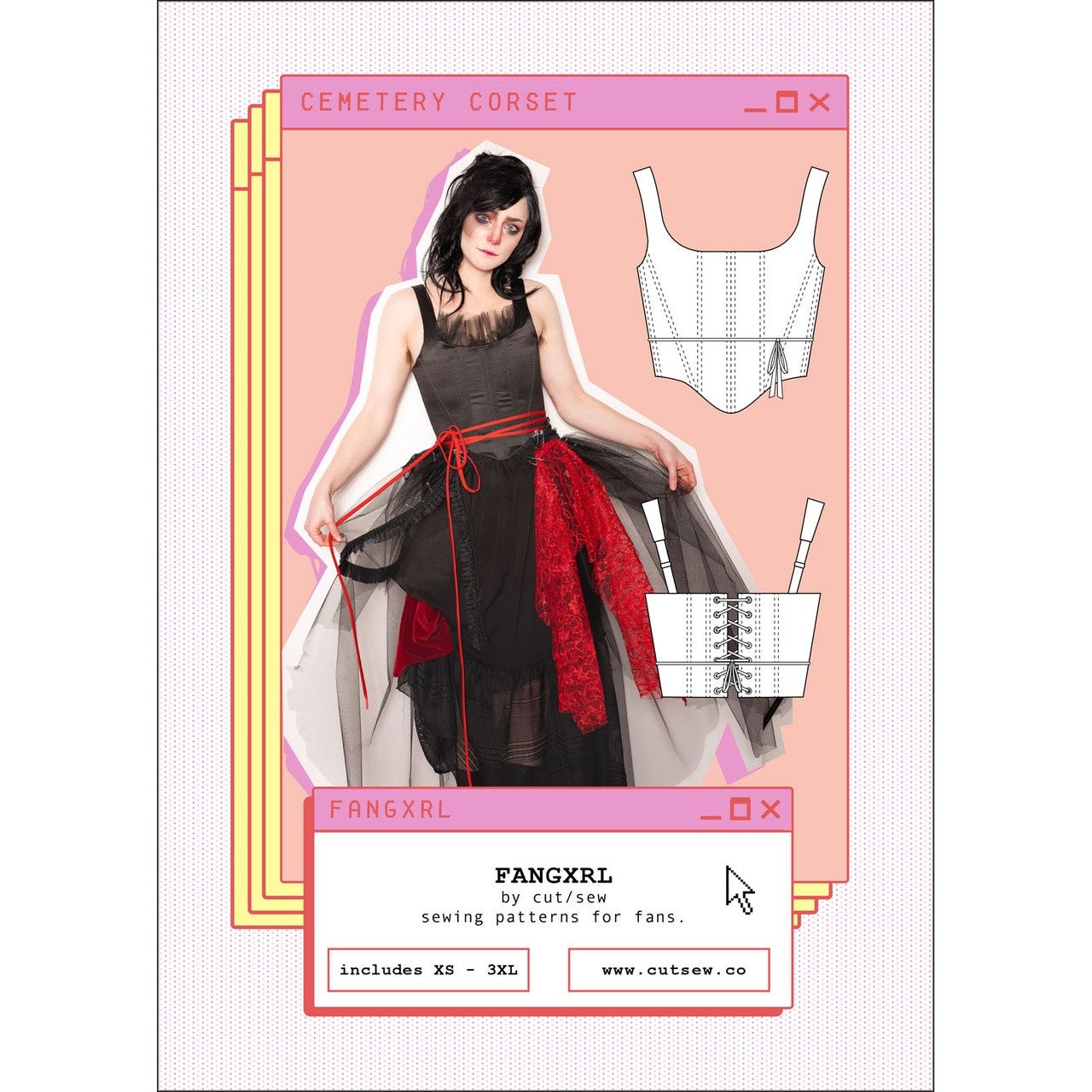 Cemetery Corset Pattern, Cut / Sew Patternmaking