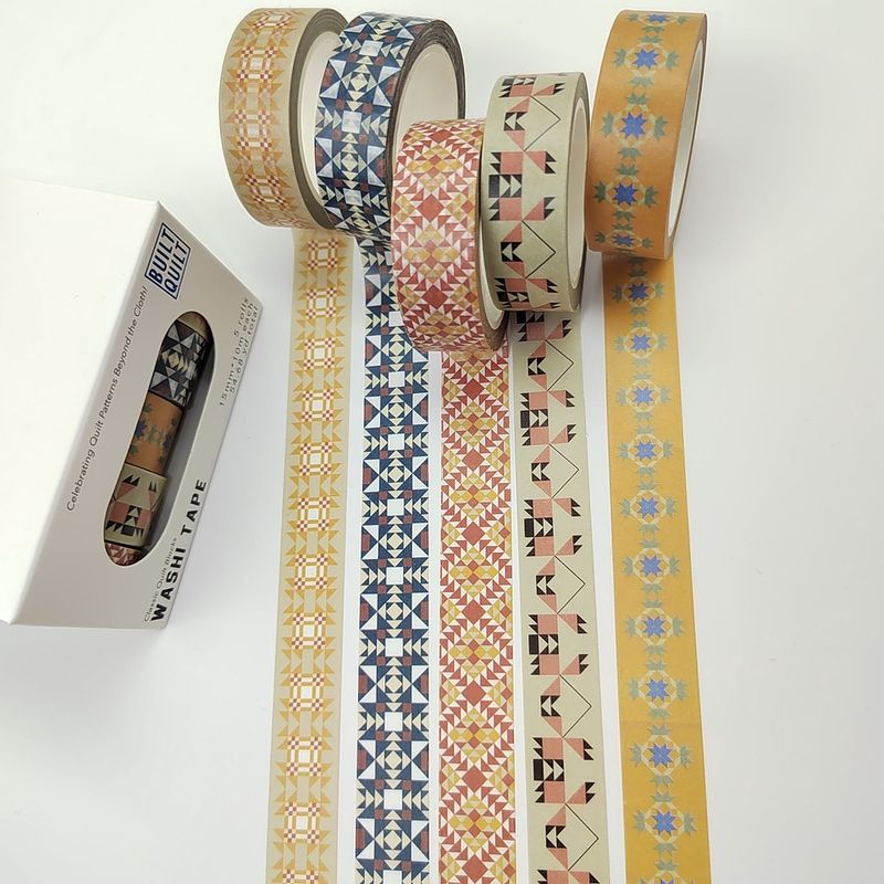 Classic Quilt Block Washi Tape, Set of 5
