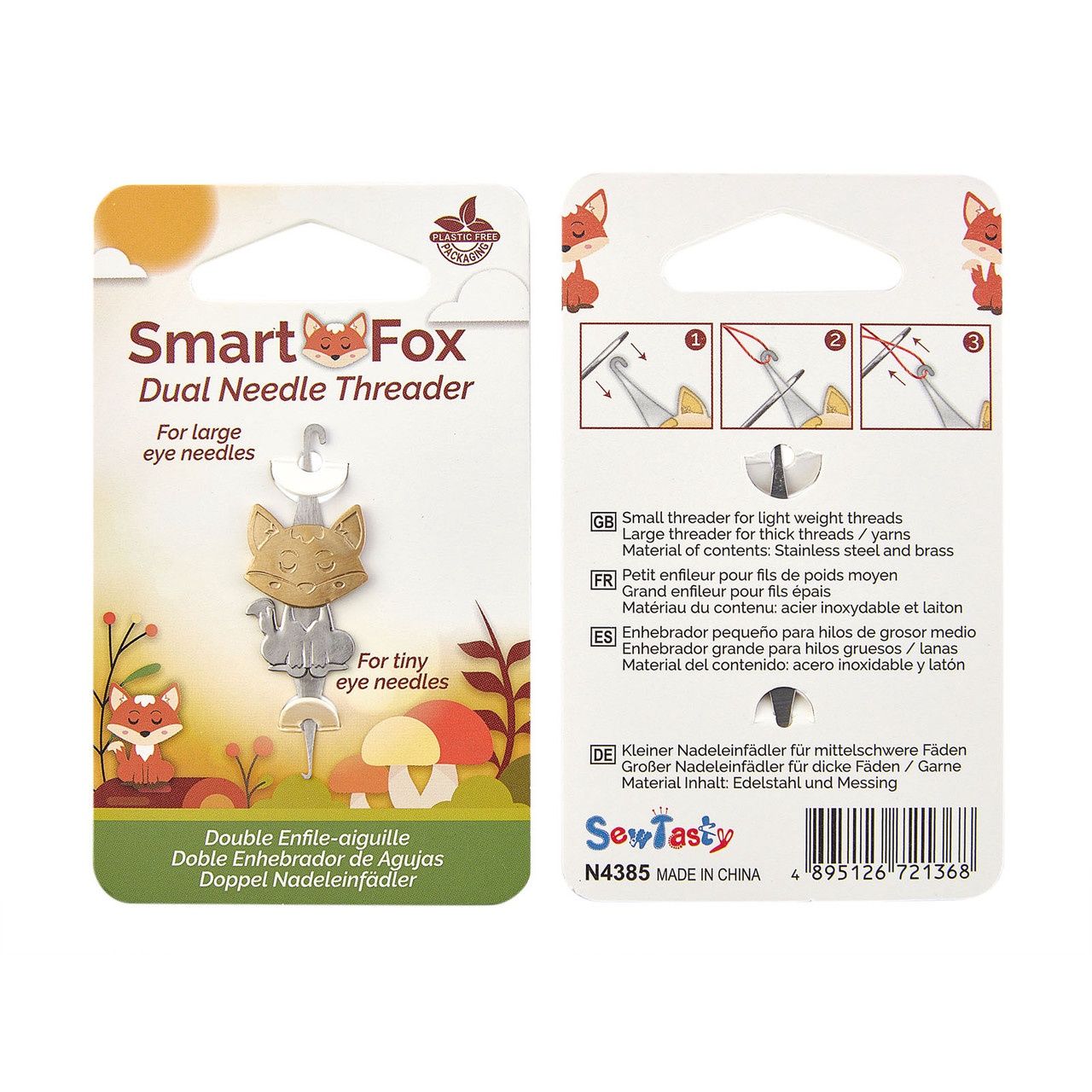 Smart Fox Needle Threader, Double Ended
