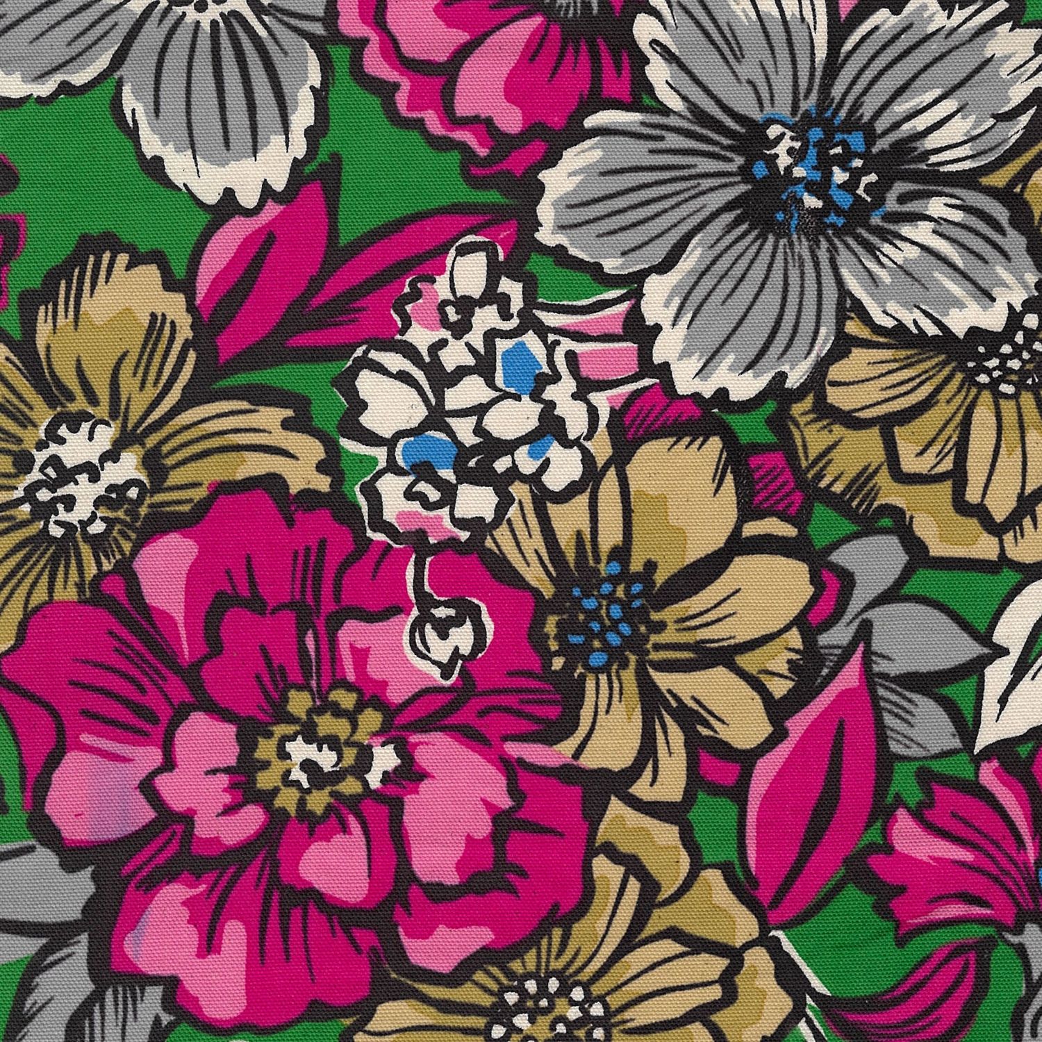 Jambo Big Flower Cotton Oxford, Kokka, Japanese Import