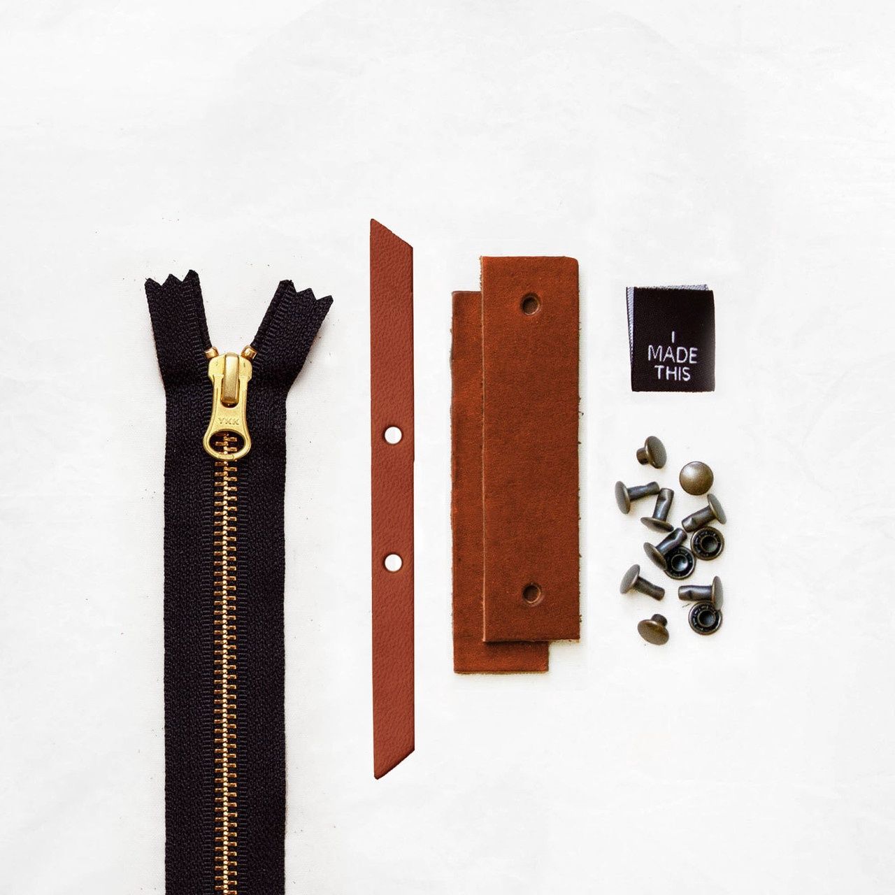 Woodland Dopp Kit Leather + Hardware Kit, Chestnut, Klum House