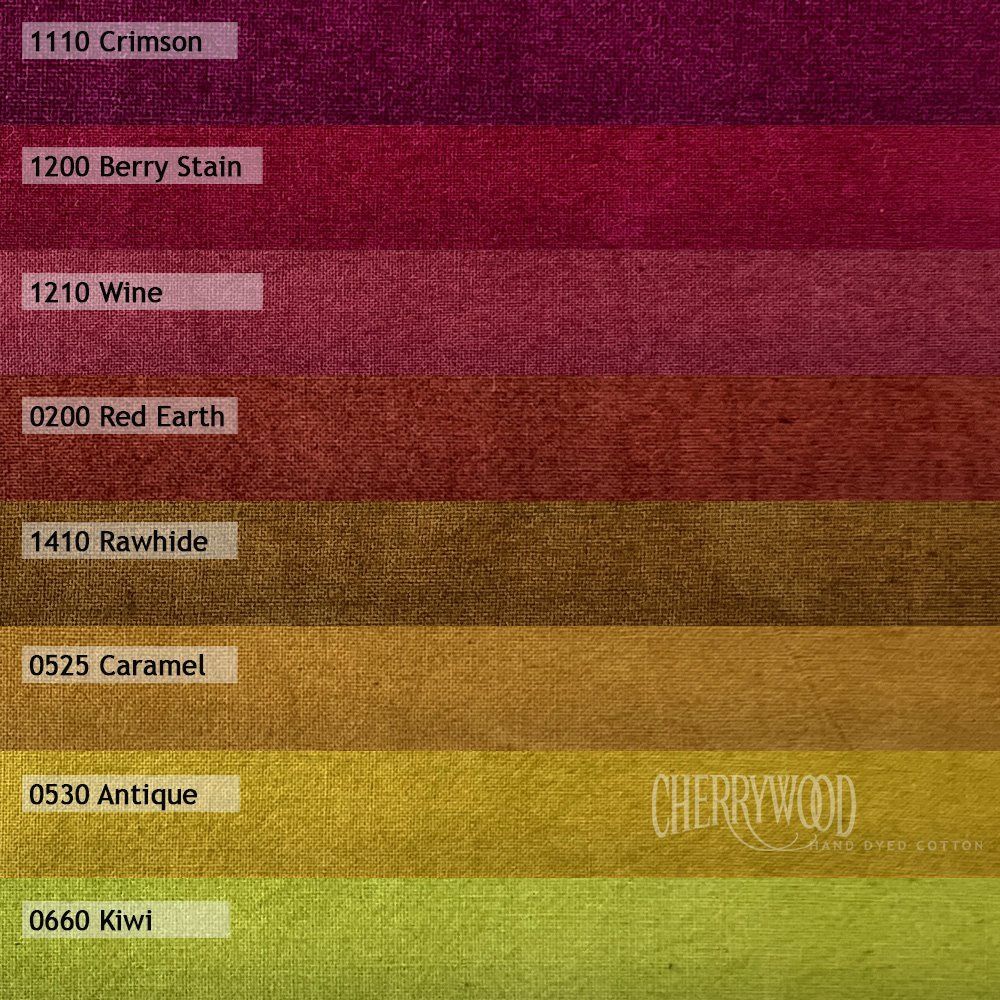 Kiwi Berry Solid 8 Step Gradation Fat Quarter Bundle Cherrywood