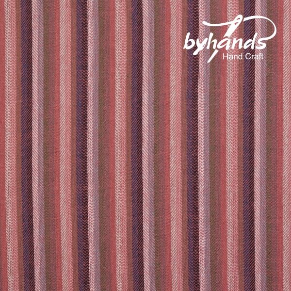 Yarn Dyed Cotton Striped Twill Pink and Purple, ByHandsKorea