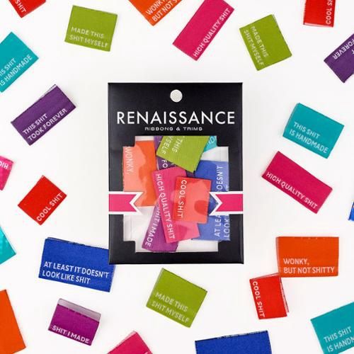 Oh Shoot, Woven Labels 8pk, Renaissance Ribbons