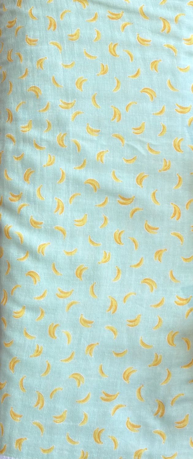 Bananas Printed Cotton Double Gauze, Japanese Import
