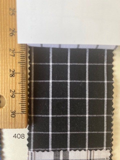 Black and White Window Pane, Yarn Dyed Cotton Shirting / Broadcloth