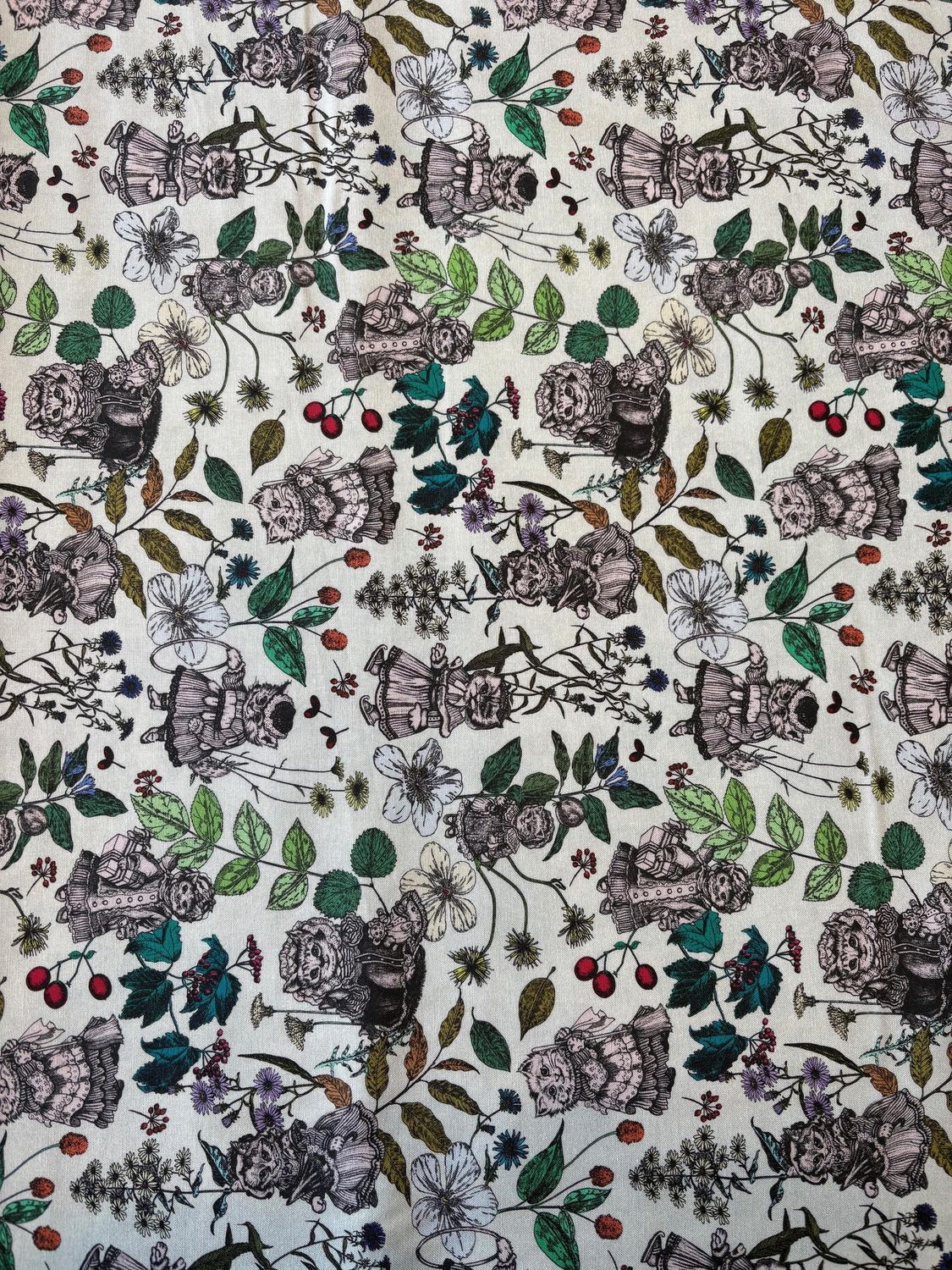 Fancy Cat Garden, Printed Cotton, Japaense Import