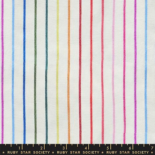 Rainbow Stripe Natural Woven, Warp and Weft Mystic Fable, Ruby Star Society