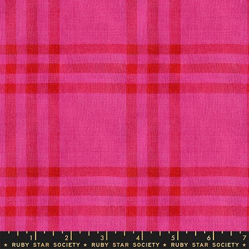 Horizon Plaid Woven in Pink, Warp and Weft Mystic Fable, Ruby Star Society
