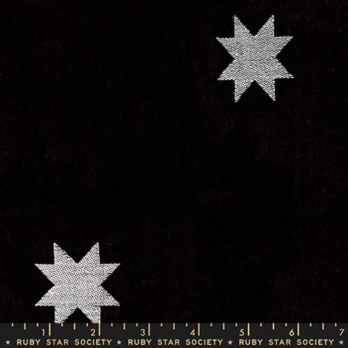 Quilt Star Woven in Black, Warp and Weft Mystic Fable, Ruby Star Society
