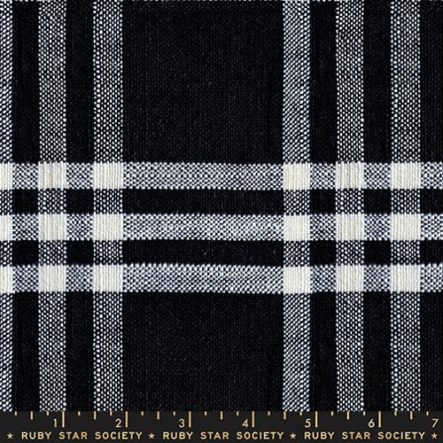 Horizon Plaid Chore Coat Woven in Black, Warp and Weft Mystic Fable, Ruby Star Society