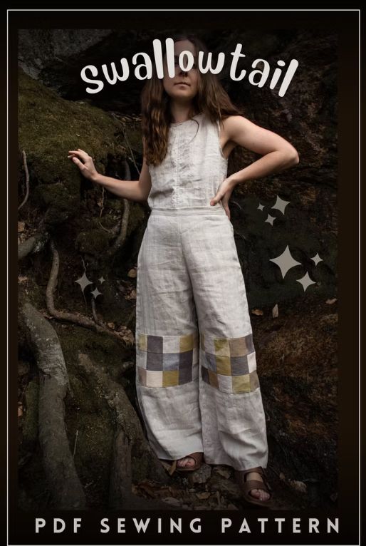Swallowtail Pants Sewing Pattern, Charlie Darwin Textiles