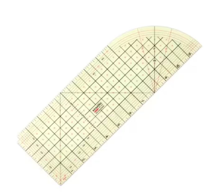 Hot Ironing Ruler, 12" x 4" Curved edge