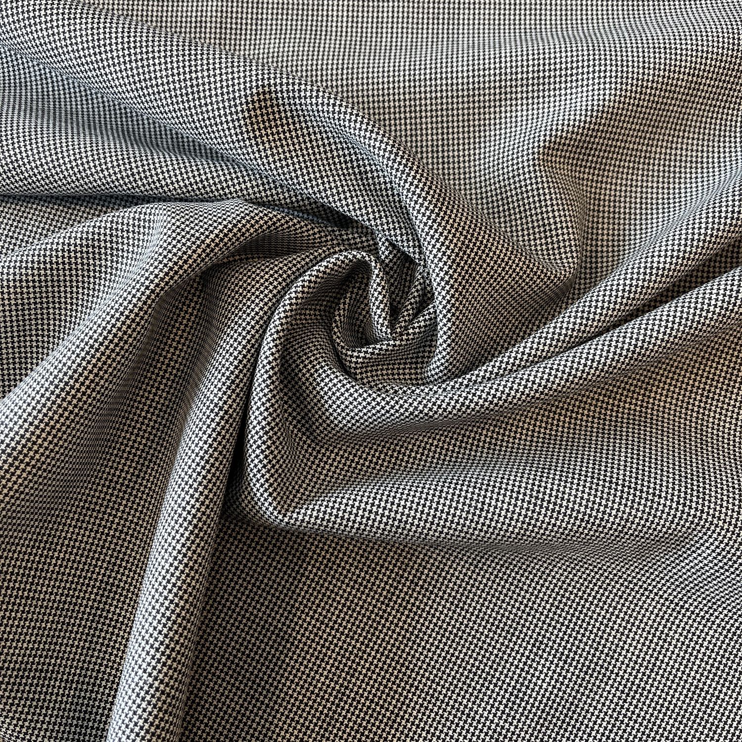 Houndstooth Wool Blend Suiting