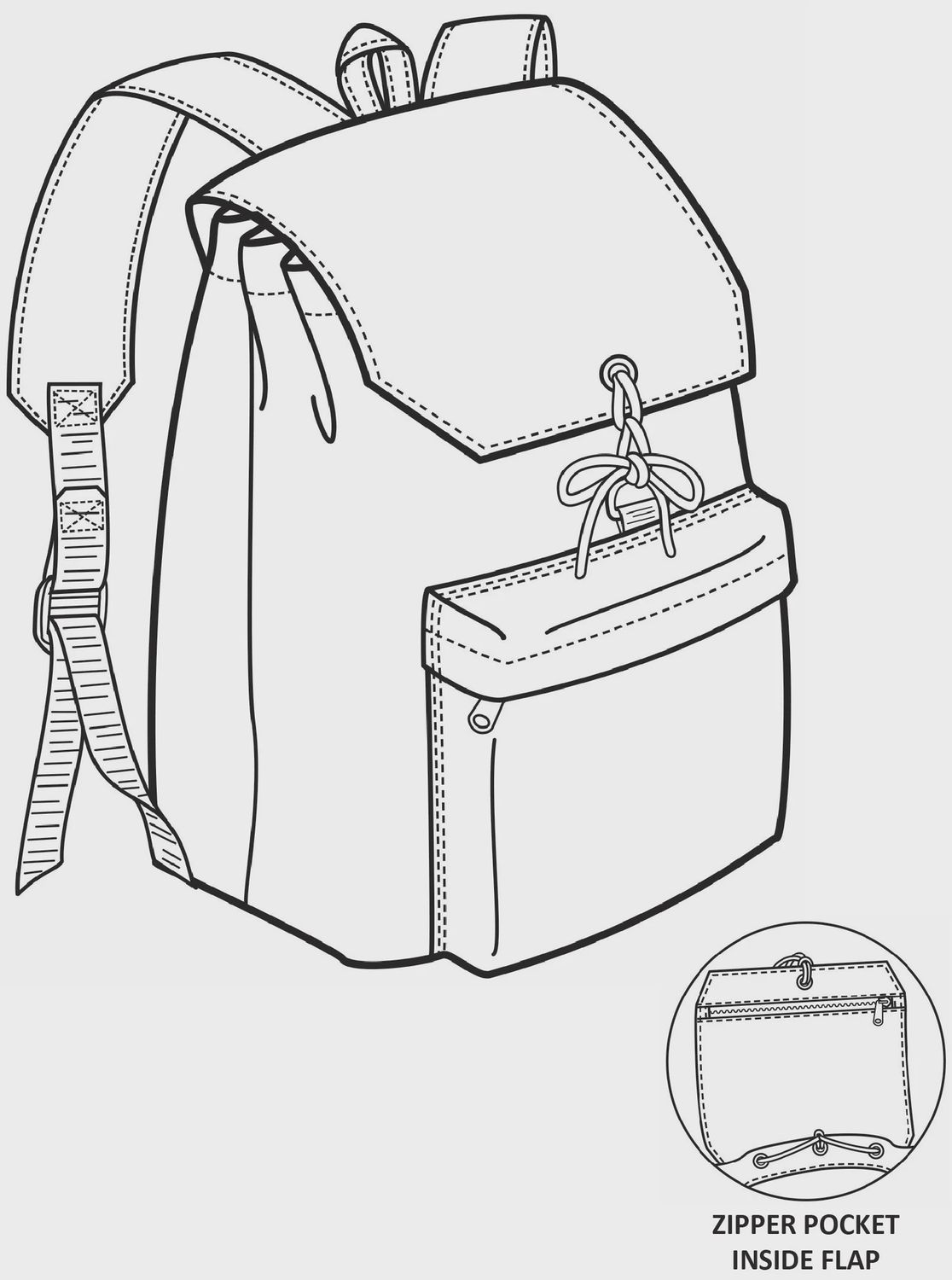 Drawstring Daypack Bag Pattern