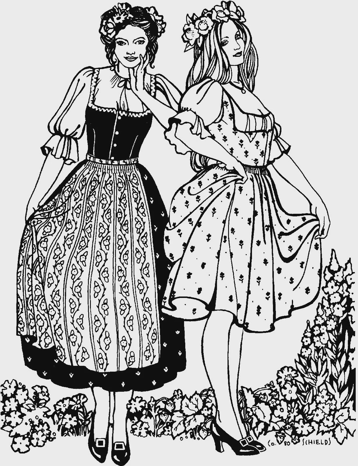Austrian Dirndl - Folkwear Pattern 123