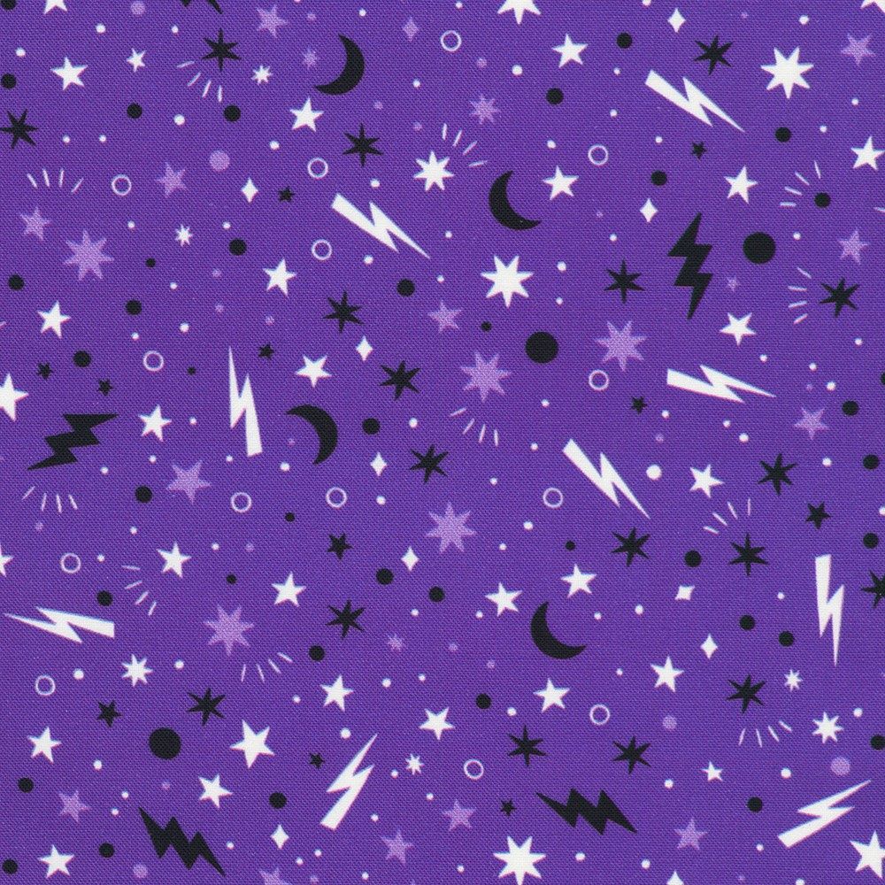 Lights Out, Glow in the Dark Cotton Print