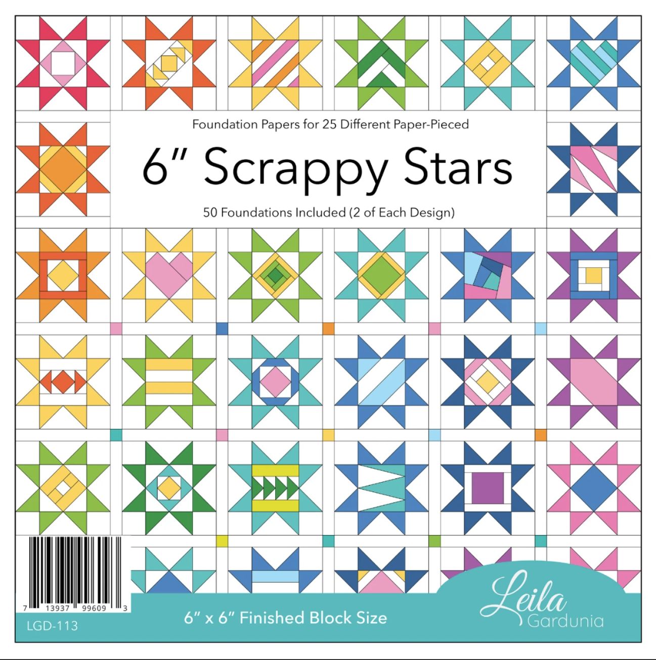 Scrappy Stars 6" Finished Foundation Paper Piecing Pad