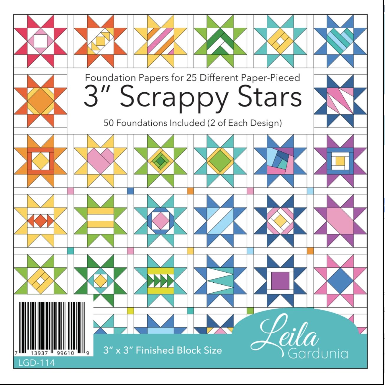 Scrappy Stars 3" Finished Foundation Paper Piecing Pad