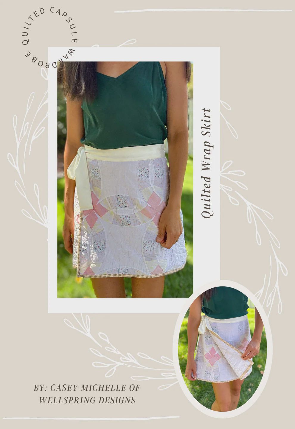 Quilted Wrap Skirt Pattern, Wellspring Designs