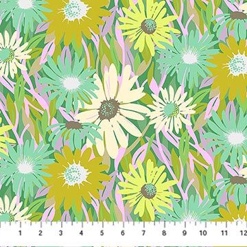 Unchained in Clover Printed Cotton, Daisy Crush