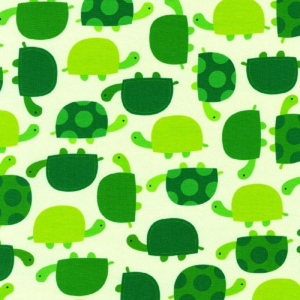 Urban Zoologie Knit Jersey - Turtle In the Grass - 1 3/4 Yard Remnant