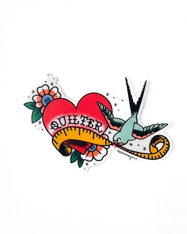 Quilter Tattoo Sticker