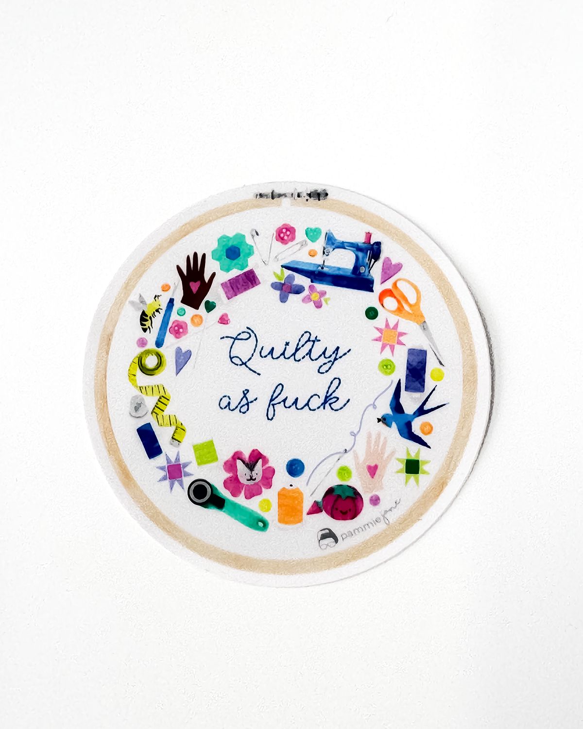 Quilty AF Sticker