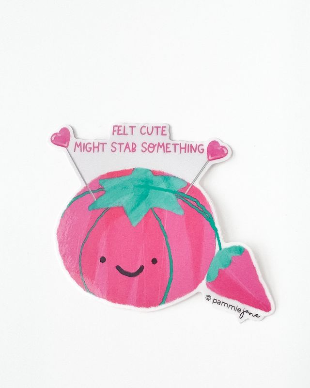 Felt Cute Pincushion Stickerf