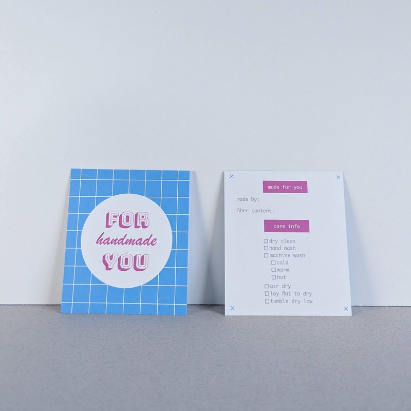 Gift Tags with Care Instructions for Knit &amp; Sewn Gifts