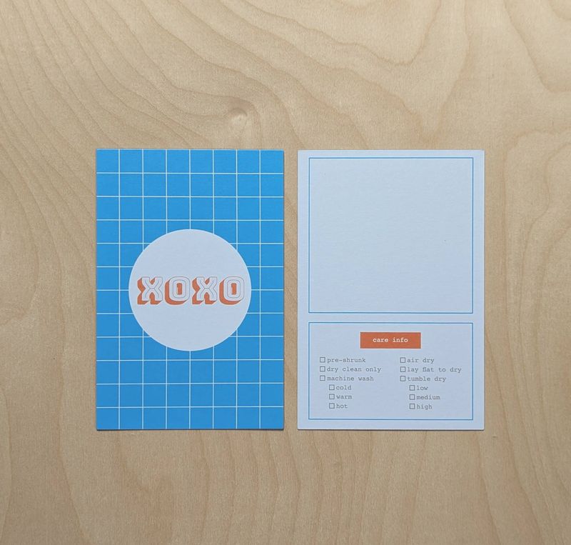 Cards with Care Instructions for Knit &amp; Sewn Gifts