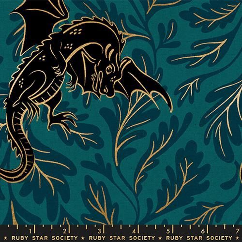 Dragon Lair Canvas in Metallic Galaxy, Fireglow, Ruby Star Society