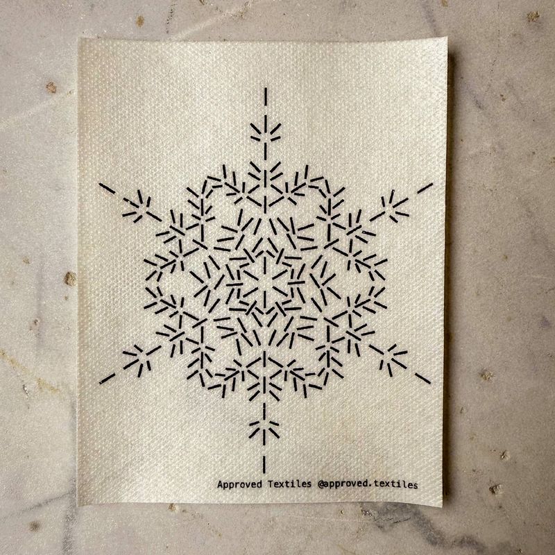 Snow Crystals Mending and Embellishment Transfer