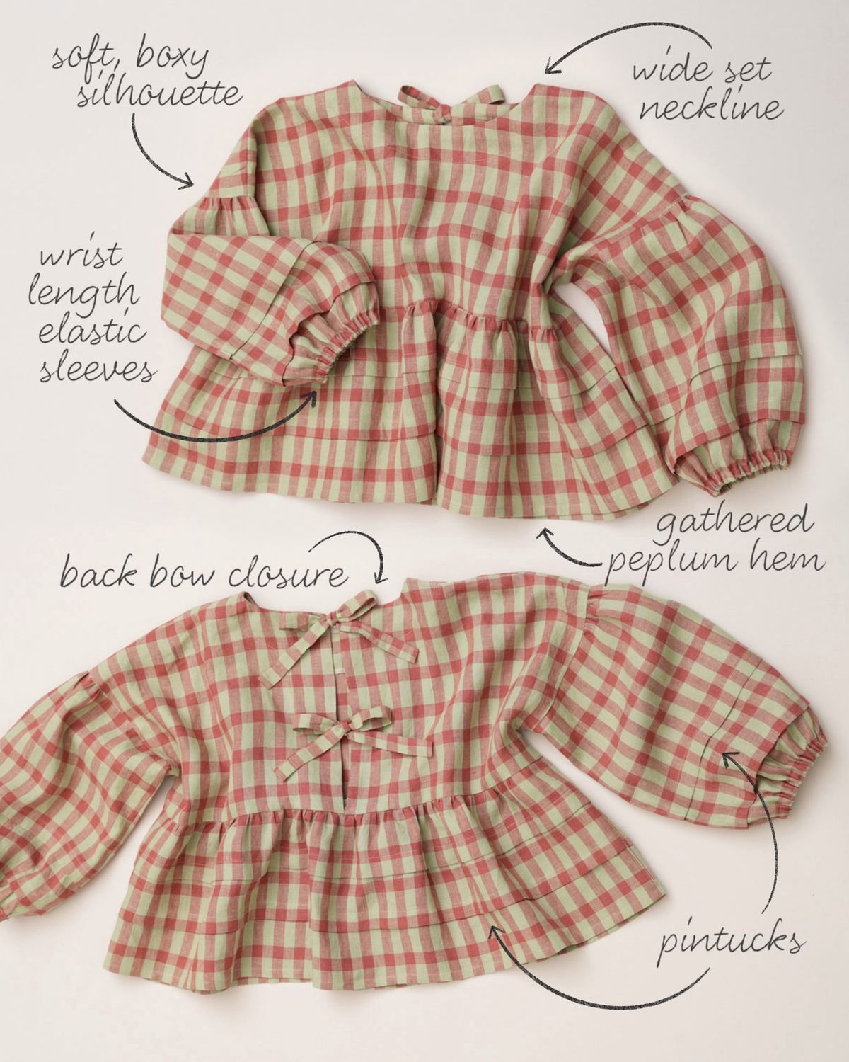 Pintuck Poet Blouse PDF Pattern by Matchy Matchy Sewing Club