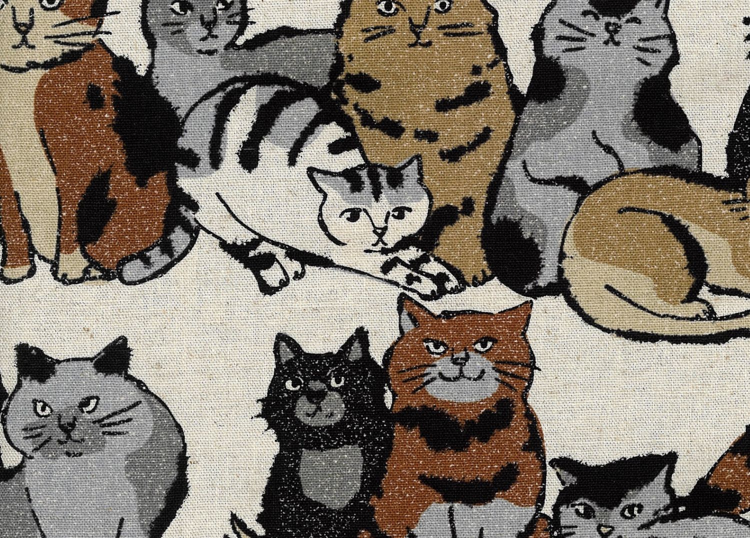 Natural, Artcat Striped Canvas, Kokka, Japanese Impoirt
