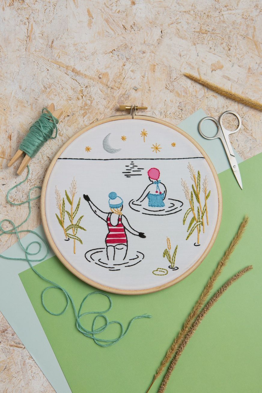 Wild Swimming Embroidery Kit