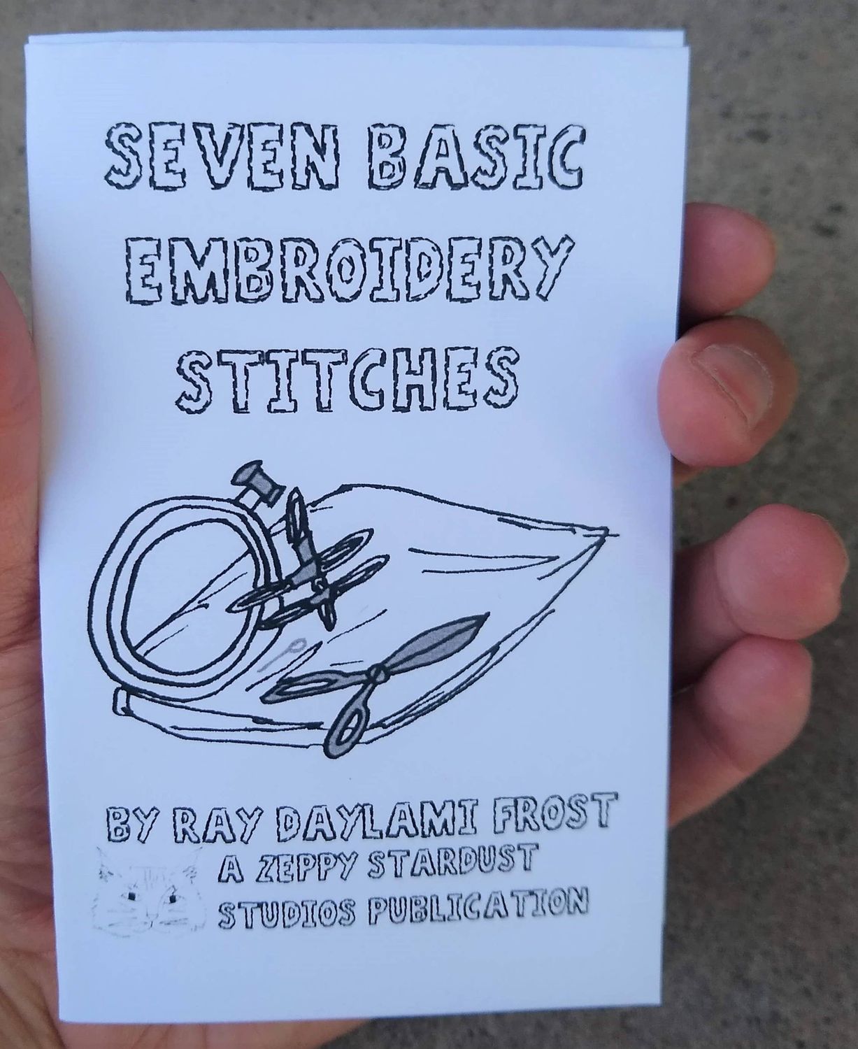 Seven Basic Embroidery Stitches, Mini Zine