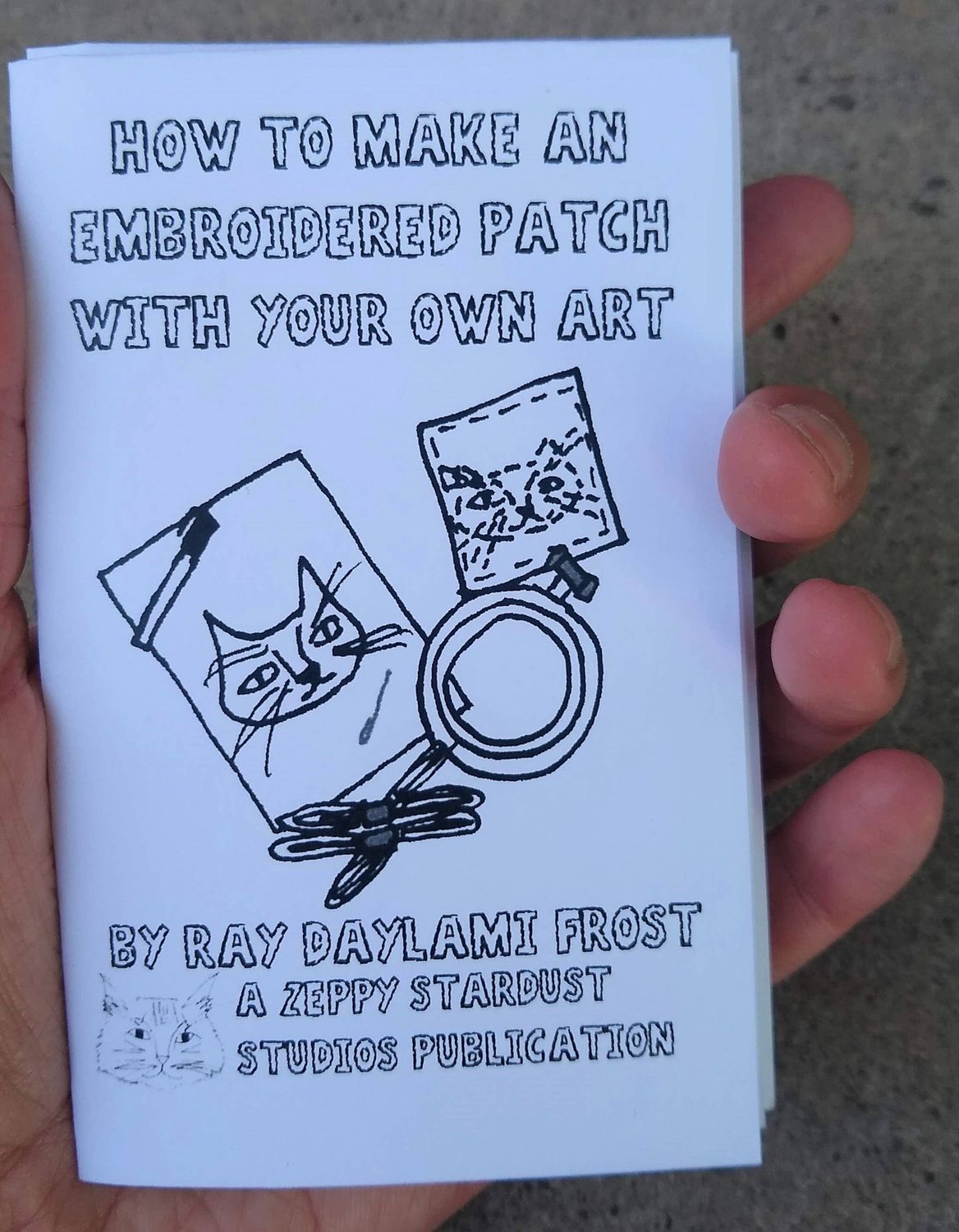 How to Make an Embroidered Patch with Your Own Art, Mini Zine