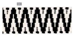 Black and White Woven Strapping 1.5"