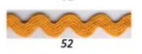 Cotton Ric Rac 35mm Large (Assorted colors), by the yard, Color: Gold 052