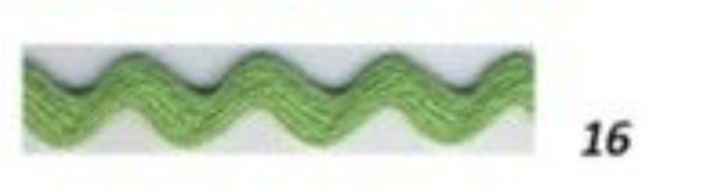 Cotton Ric Rac 18mm Medium (assorted colors), by the yard, Color: Spring Green 016